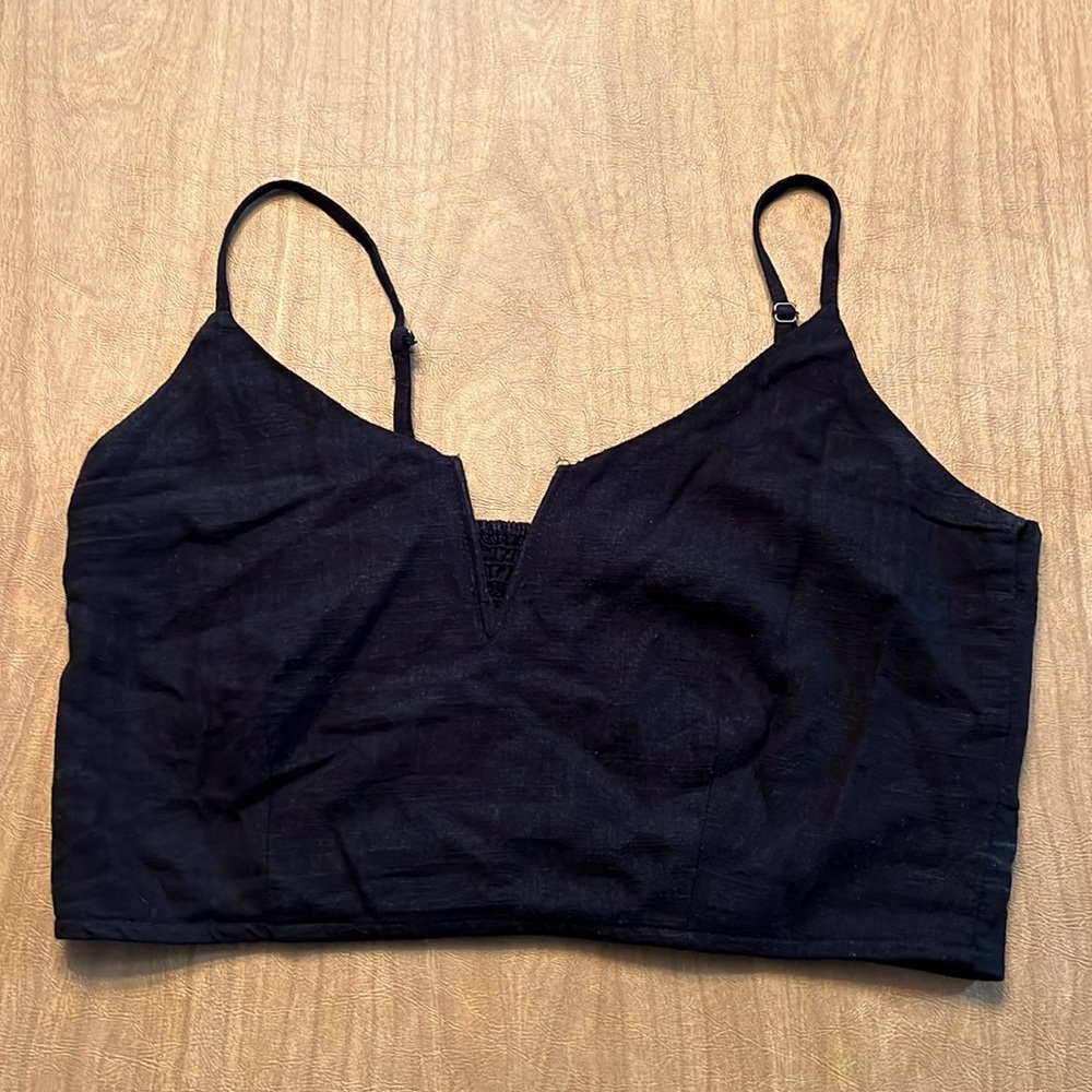 Kendall & Kylie Black Crop Top